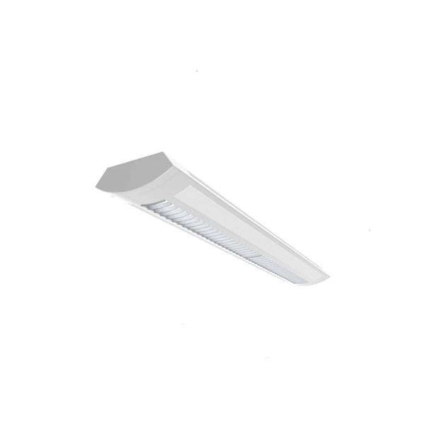 Alcon Lighting 10125-4 Architectural Linear Spread Light Deep Body with Center Baffle – 4 FT 3 Lamp T5 or T5HO Multivolt