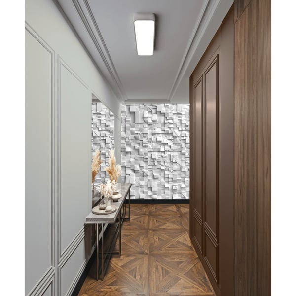 4-Foot Color Temperature Switch Rectangular Flush Mount LED Ceiling Light