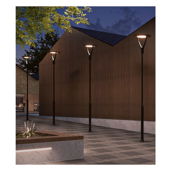 CCT and Wattage-Selectable Outdoor LED Lamp Post Light