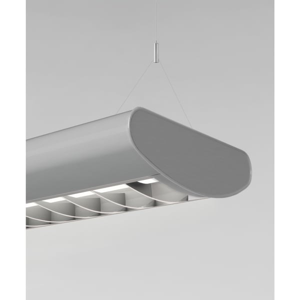 Half-Oval Parabolic Louver Lens LED Linear Suspension Light