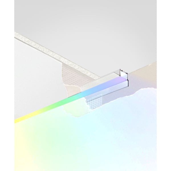 1-Inch Perimeter Wall Wash RGBW Trimless Linear Recessed LED Light