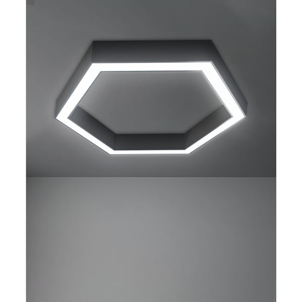 2.5-Inch Hexagon LED Flush Mount Linear Ceiling Light