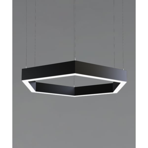 Hexagonal pendant light top