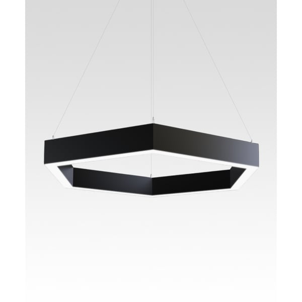 4-Foot Hexagon LED Pendant Uplight and Downlight