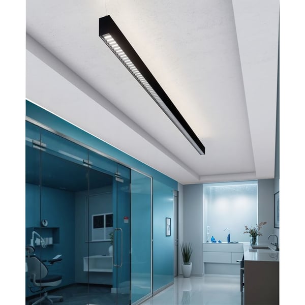 2-Inch Louver LED Linear Pendant Light