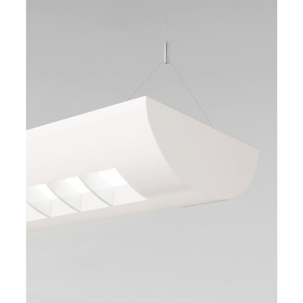 2-Row Parabolic Louver Lens Half-Moon Linear Suspension Light 