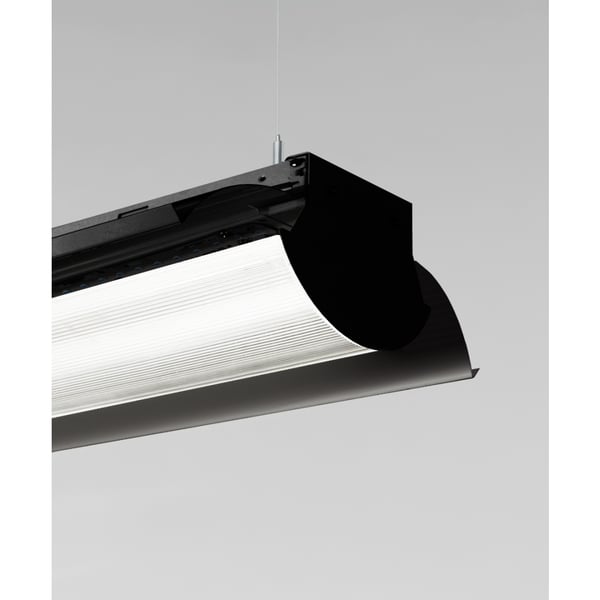 Wing Reflector Curved-Lens Linear Suspension Light 