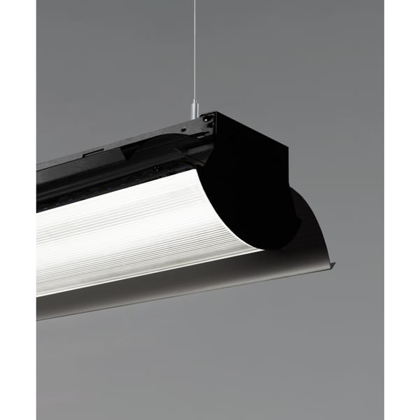Wing Reflector Curved-Lens Linear Suspension Light 