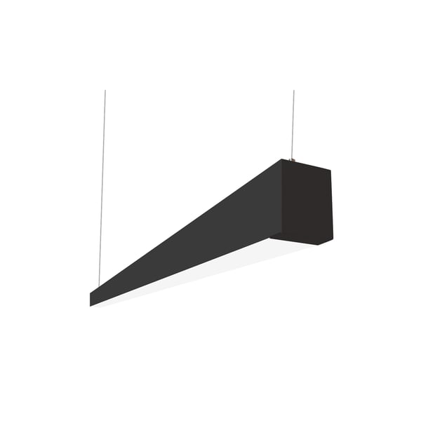 Alcon Lighting Beam 253 Series 12145-8 LED 2.5 Inch Aperture 8 Foot Enclosed Linear Pendant Light Fixture - Black