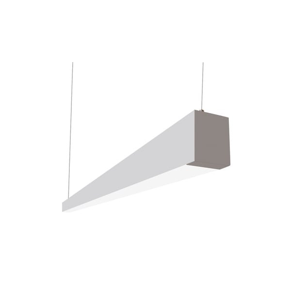 Alcon Lighting Beam 253 Series 12145-8 LED 2.5 Inch Aperture 8 Foot Enclosed Linear Pendant Light Fixture - Silver