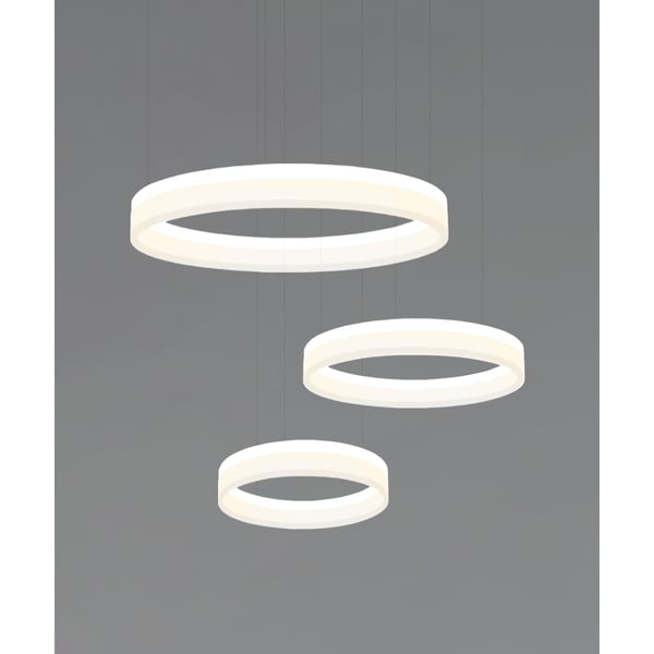 3-Tier Architectural Ring Suspension Chandelier