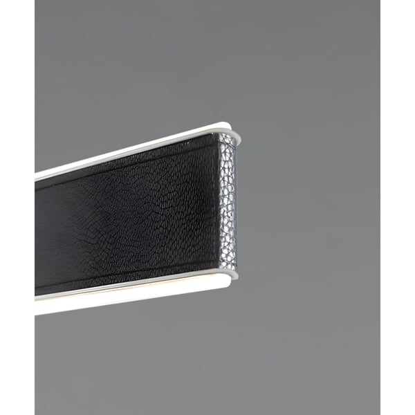 0.5-Inch Vegan Leather Wrapped Linear Pendant LED Light