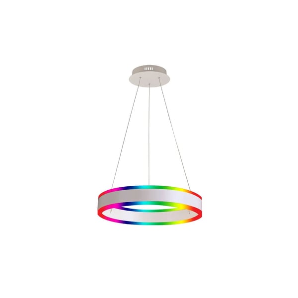 1-Tier Round Chandelier RGBW LED Ring Pendant Up and Down Light
