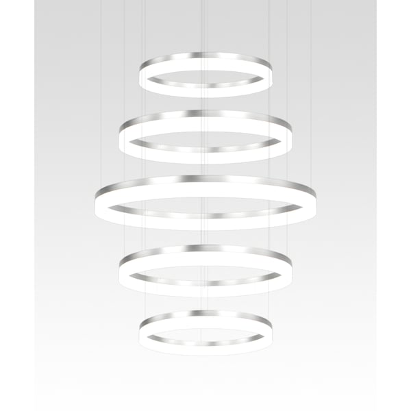5-Tier LED Ring Chandelier LED Pendant Downlight
