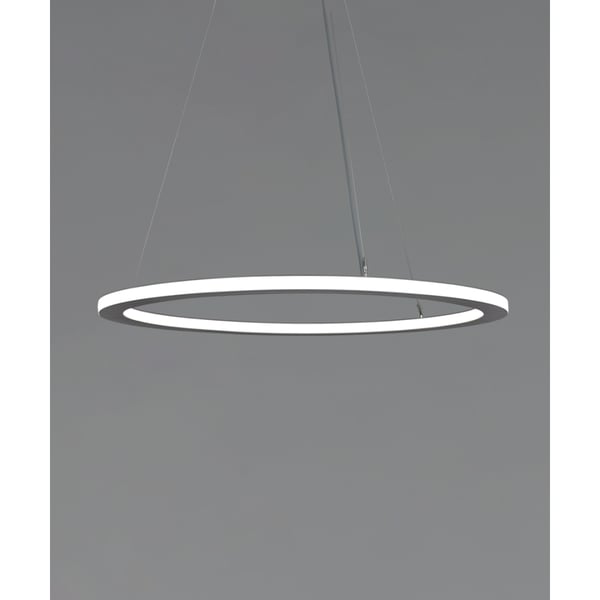1-Tier Architectural Pendant Inner/Outer LED Ring Chandelier