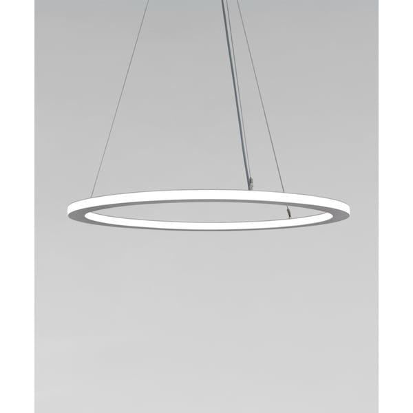 1-Tier Architectural Pendant Inner/Outer LED Ring Chandelier