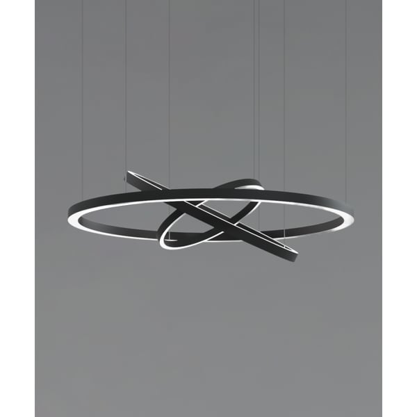 3-Ring Round Chandelier LED Ring Pendant Up and Down Light