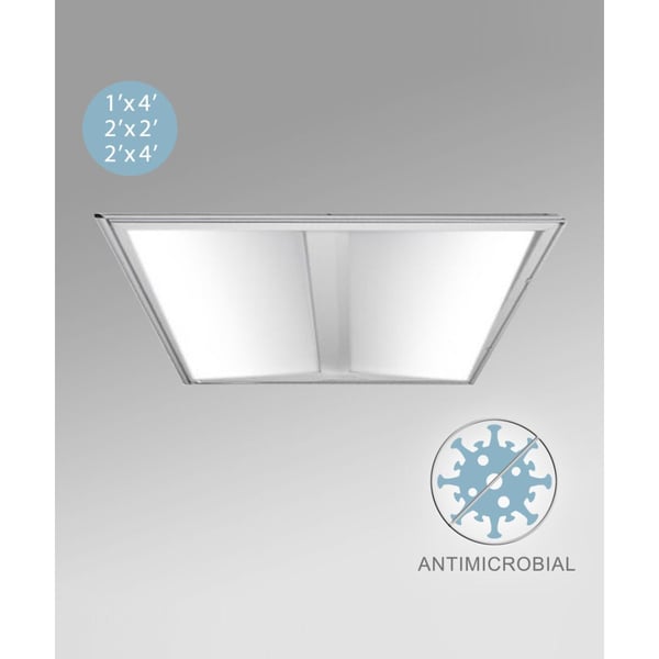 Antimicrobial LED Troffer Light