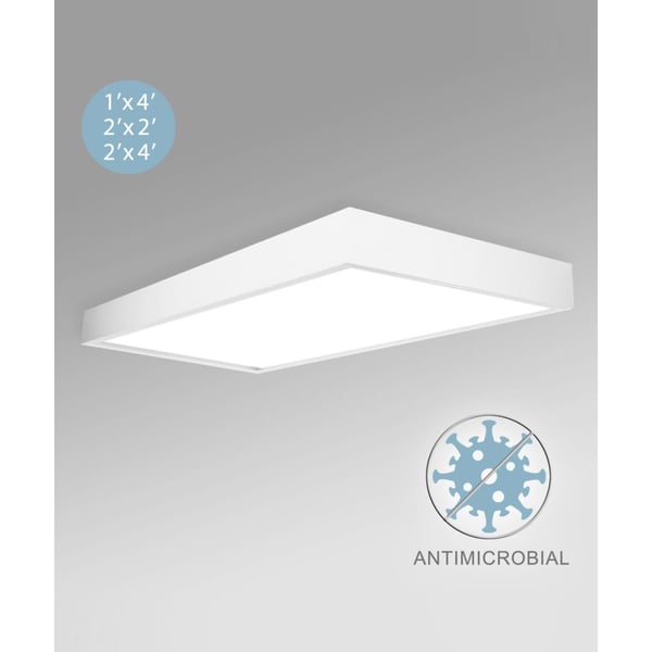 Antimicrobial Surface-Mounted LED Panel Ceiling Light