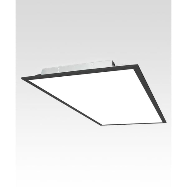 Low-Profile Recessed Black LED Back-lit Panel Light