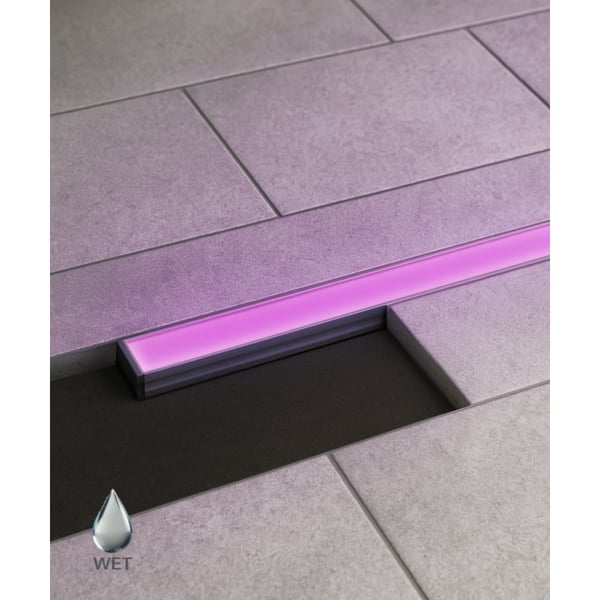 RGBW 1-Inch Wide In-Ground Driveway Recessed LED Strip Light