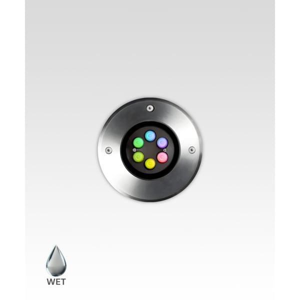 6-Inch In-Ground RGBW Color-Changing LED Well Light