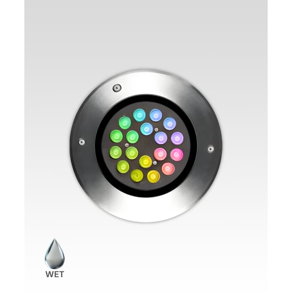 9-Inch In-Ground RGBW Color-Changing LED Well Light