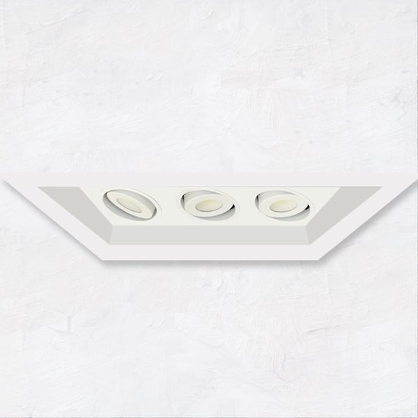 Alcon 14300-3 Oculare 3-Head Multiple Flanged Adjustable LED Recessed Light