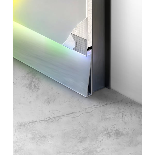 Angled Toe-Kick RGBW Color Changing LED Baseboard Light Strip