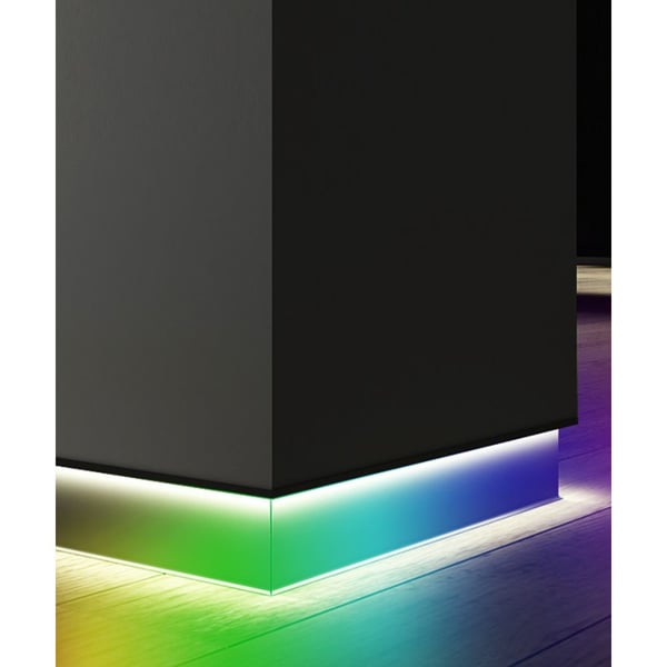 Angled Toe-Kick RGBW Color Changing LED Baseboard Light Strip