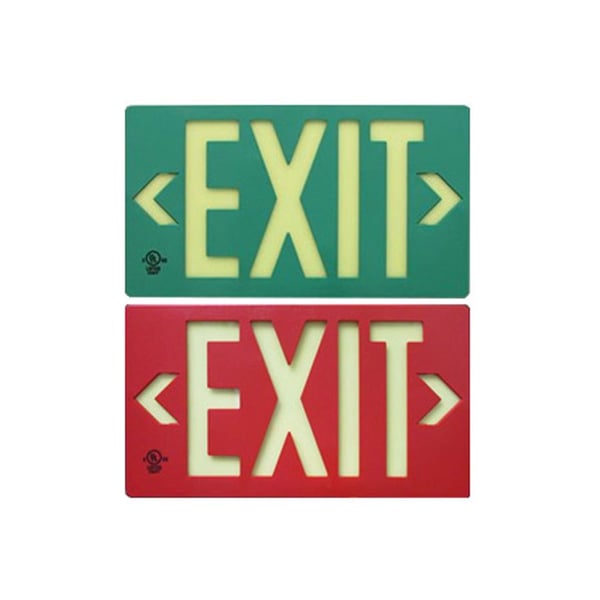 Alcon Lighting 16117 Photoluminescent LED Exit Sign