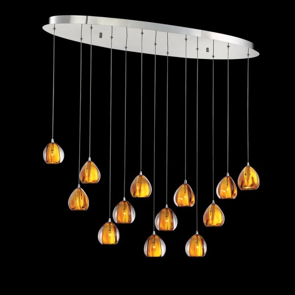 Eurofase Lighting LUCIDO 13-LIGHT OVAL CHANDELIER