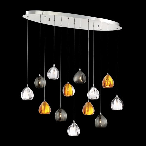 Eurofase Lighting LUCIDO 13-LIGHT OVAL CHANDELIER