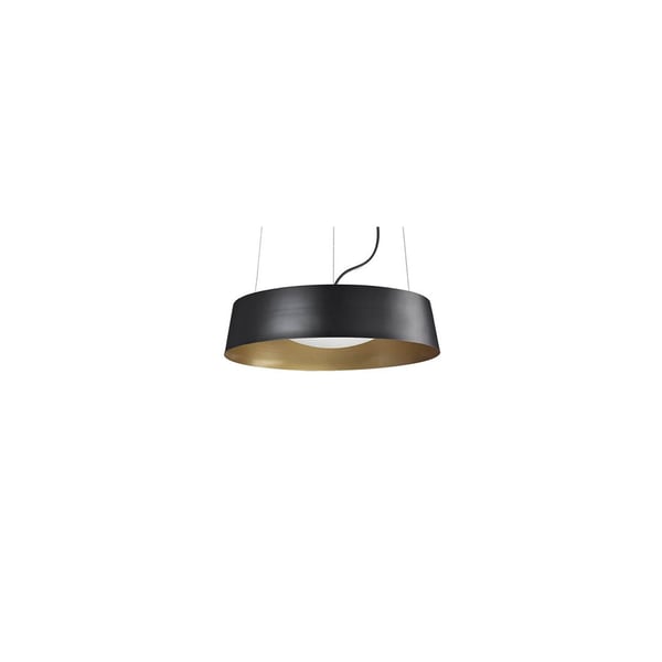 Kuzco 401207-LED Round Black Shade Single Lamp LED Pendant