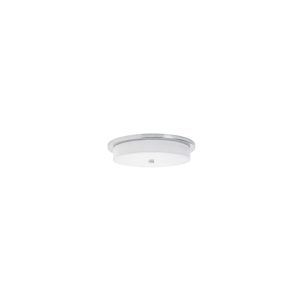 Kuzco 501105-LED Round 15-3/4 Inch Flush Mount 19W Ceiling Fixture with White Linen Shade 