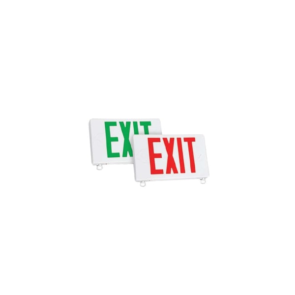TCP 2068 Exit/Emergency Sign Combo with LED Heads for Damp Location