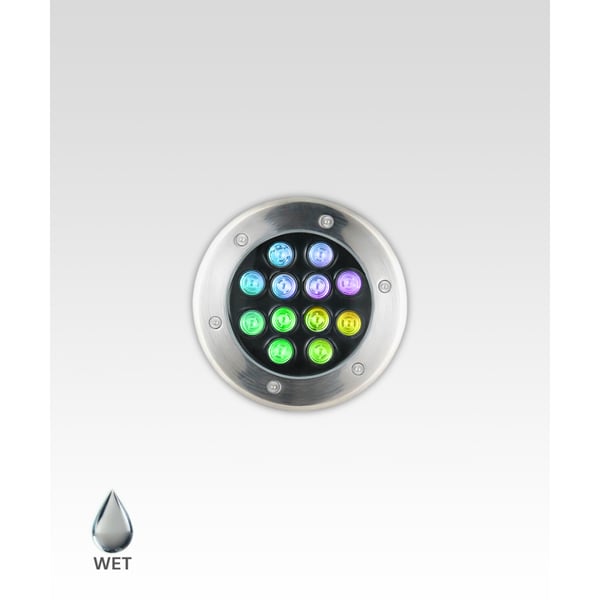 12-Watt Drive Over Driveway In-Ground RGB LED Well Light