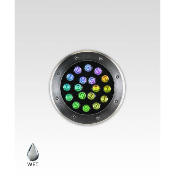 18-Watt Drive Over Driveway In-Ground RGB LED Well Light