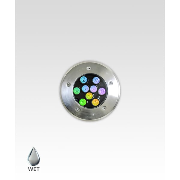 9-Watt Drive Over Driveway In-Ground  RGB LED Well Light