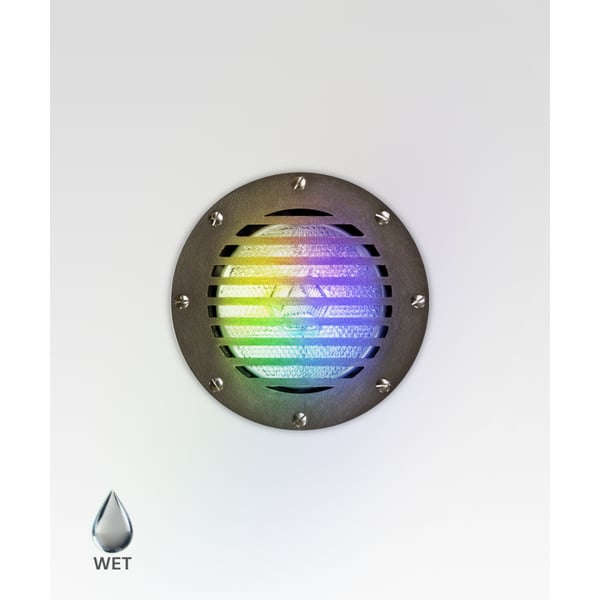 7-Inch In-Ground RGBW Color-Changing LED Well Light with Grill