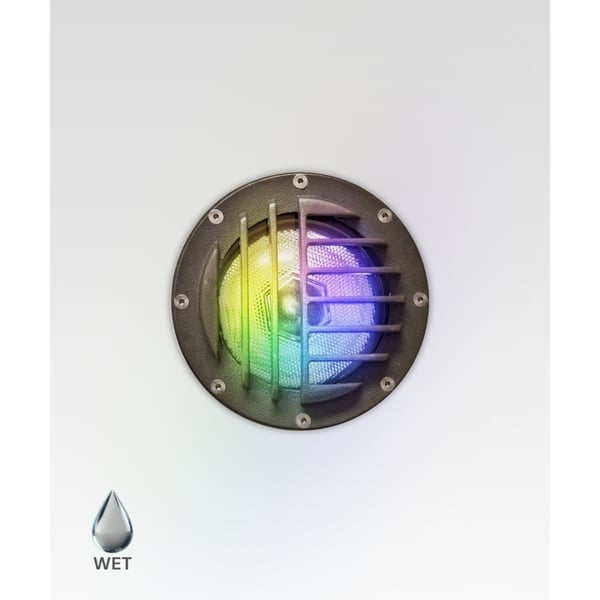 7-Inch In-Ground RGBW Color Changing LED Well Light with Grill