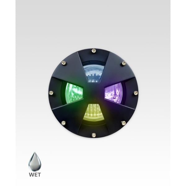 8-Inch In-Ground RGBW LED Well Light with Faceplate