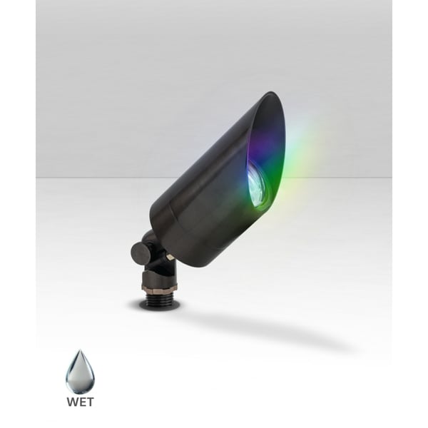 RGBW Color-Changing Short Shroud LED Directional Landscape Uplight