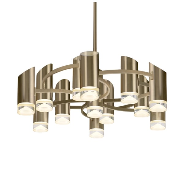 Berlin  Vintage Brass Chandelier by Kuzco