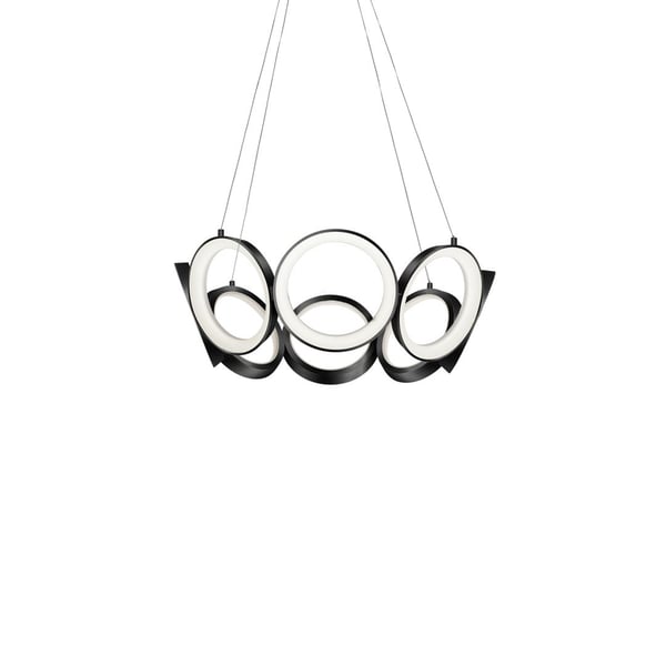 Oros Black Chandelier by Kuzco