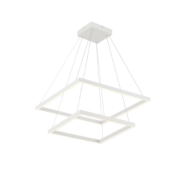 Piazza White Chandelier by Kuzco