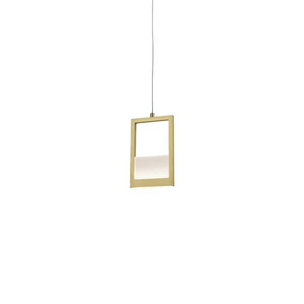 Ratio Brushed Brass Pendant by Kuzco