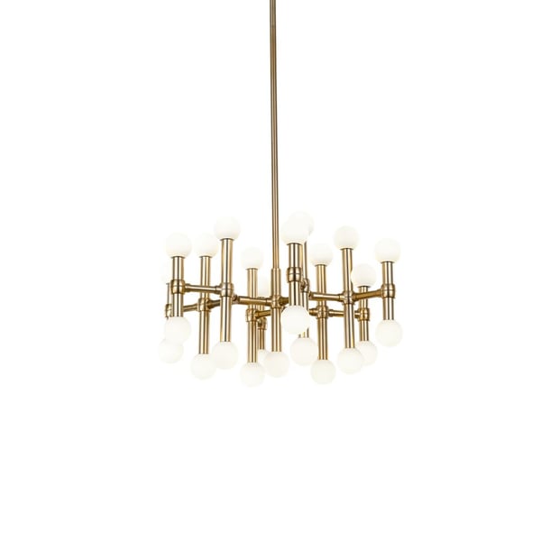 Rivoli Vintage Brass Chandelier by Kuzco