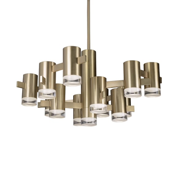 Sienna  Vintage Brass Chandelier by Kuzco