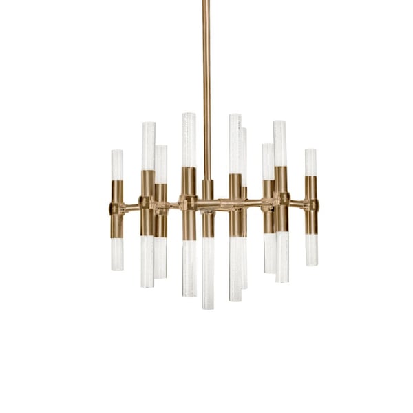 Turin  Vintage Brass Chandelier by Kuzco